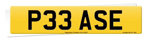 Registration number P33 ASE